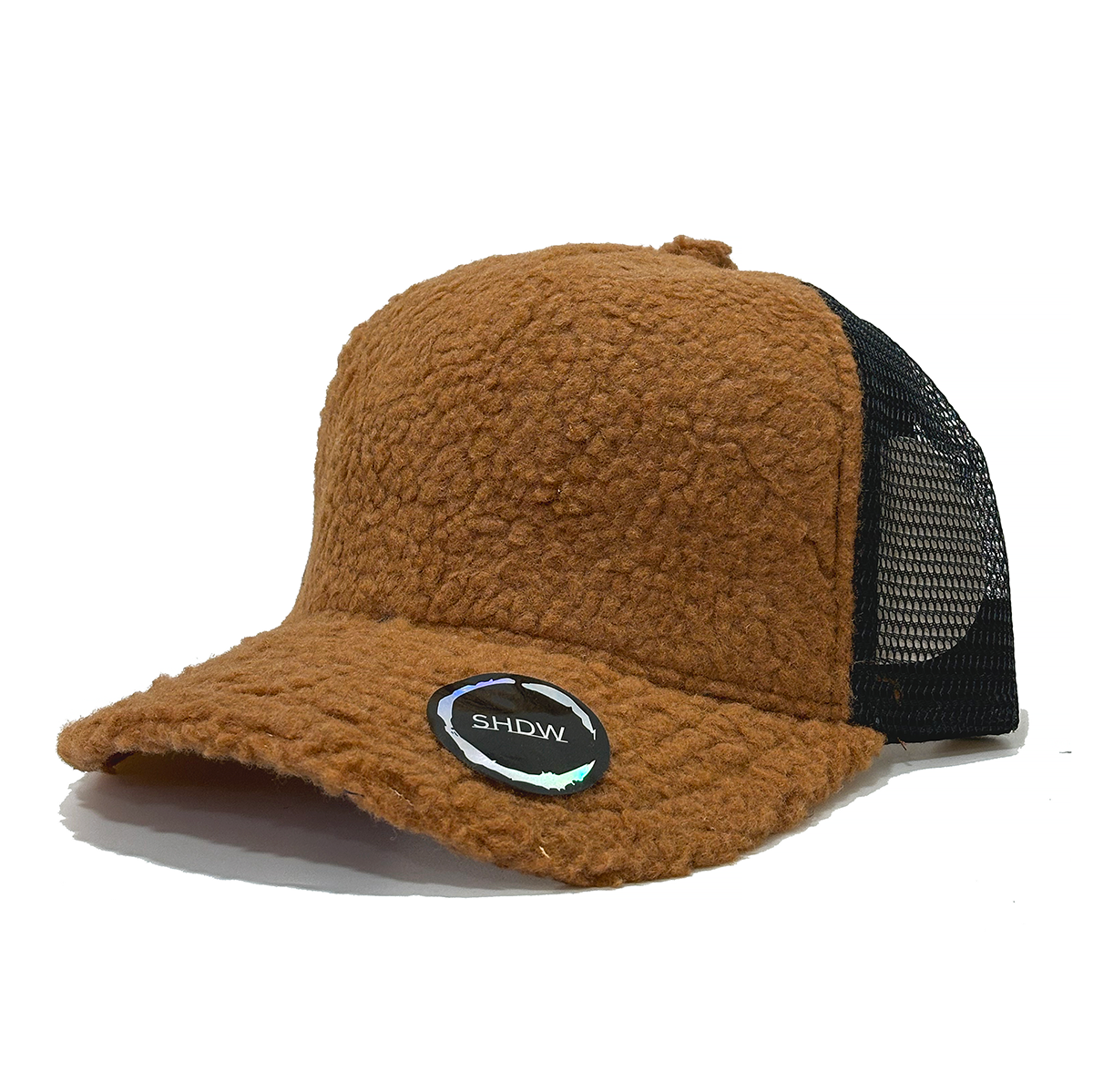 Teddy Fleece Curved Peak Baseball Snapback Cap