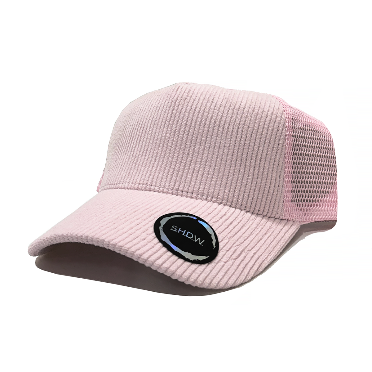 Corduroy 5 Panel Metallic Chrome Clip back caps
