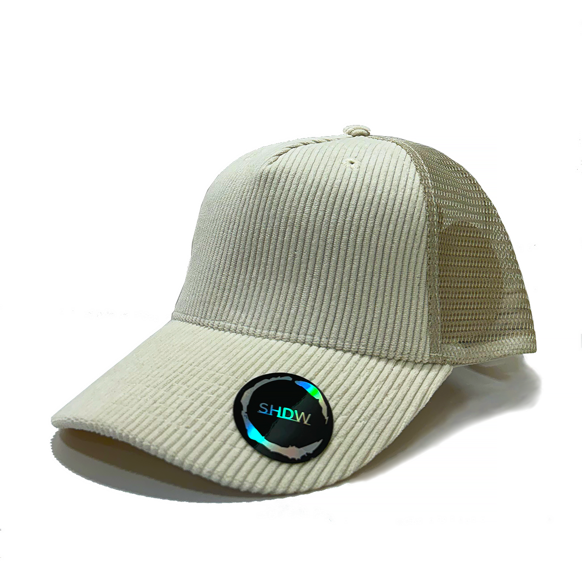Corduroy 5 Panel Metallic Chrome Clip back caps