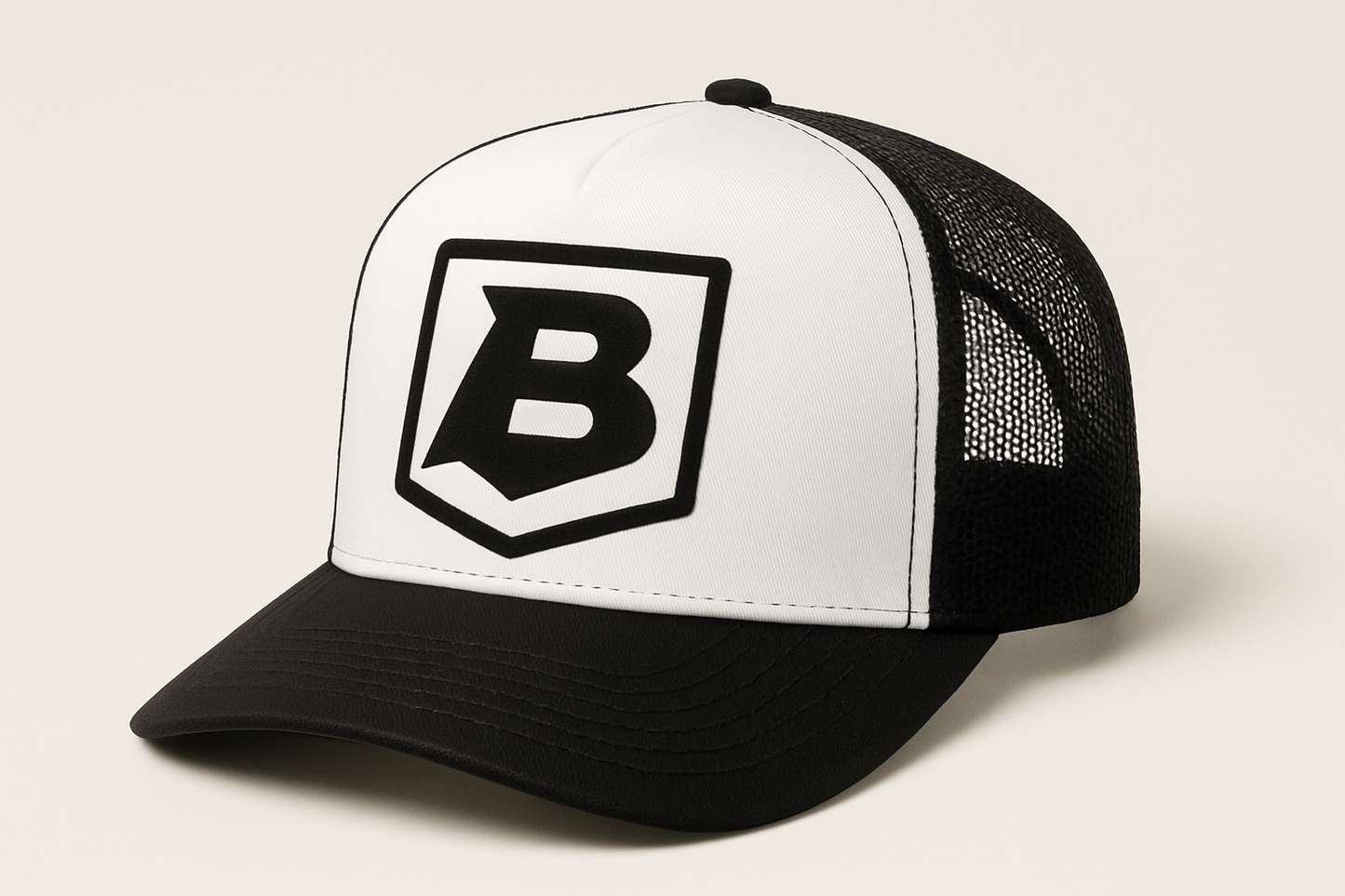 BLACK/WHITE TRUCKER WITH IMAGE LOGO