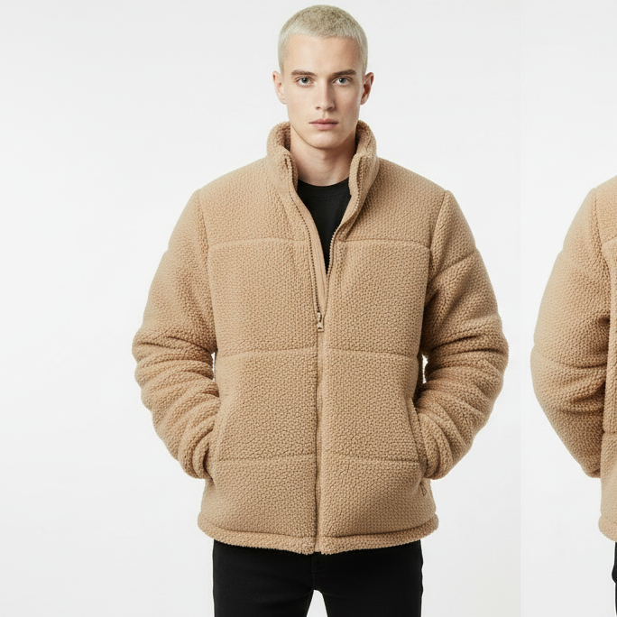 Men’s Two-Tone Sherpa Panel Jacket