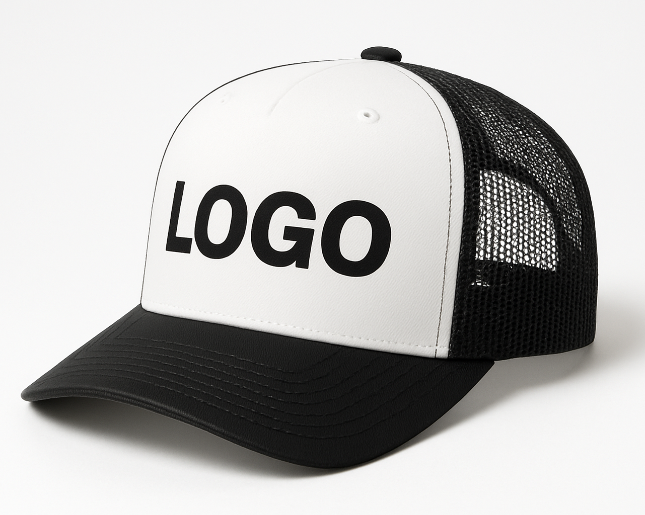 TRUCKER CAP WITH TEXT LOGO ONLY