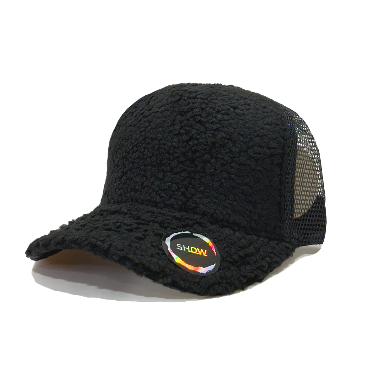 Teddy Fleece Curved Peak Baseball Snapback Cap