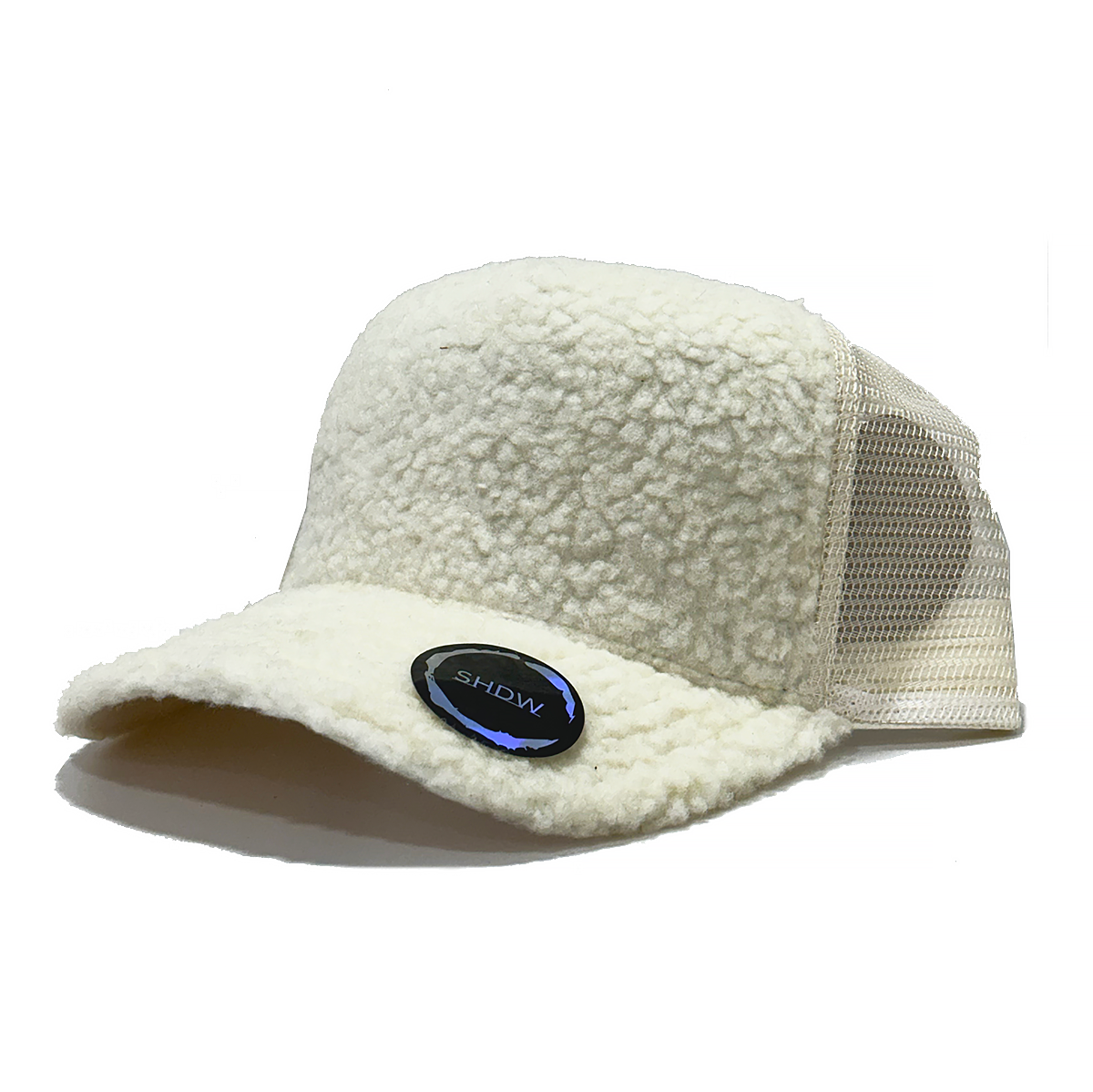 Teddy Fleece Curved Peak Baseball Snapback Cap
