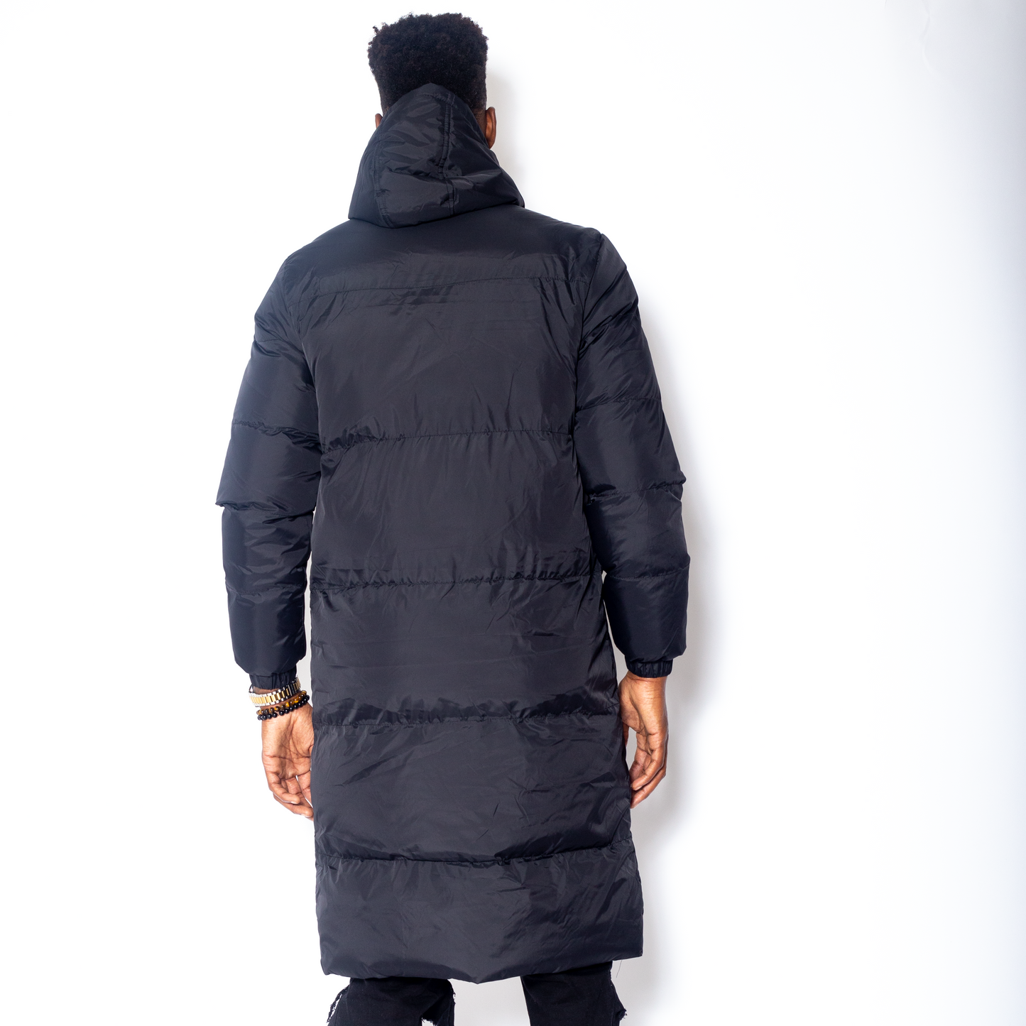 Men’s Long Black Puffer Jacket