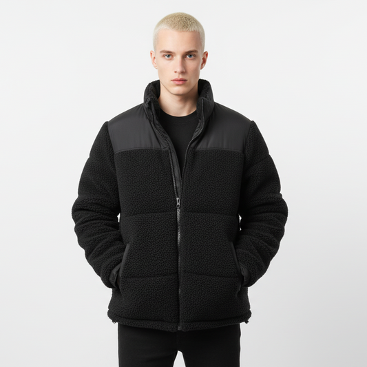 Men’s Two-Tone Sherpa Panel Jacket