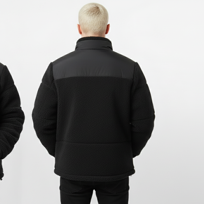 Men’s Two-Tone Sherpa Panel Jacket