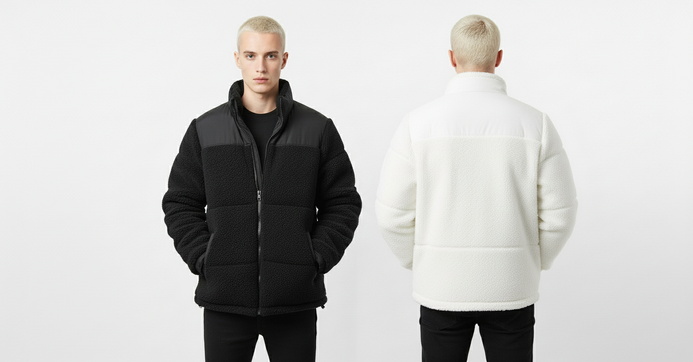 Men’s Two-Tone Sherpa Panel Jacket