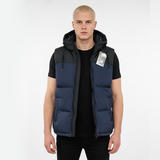 Men’s Two-Tone Quilted Sleeveless Gilet jacket