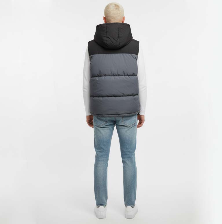 Men’s Two-Tone Quilted Sleeveless Gilet jacket