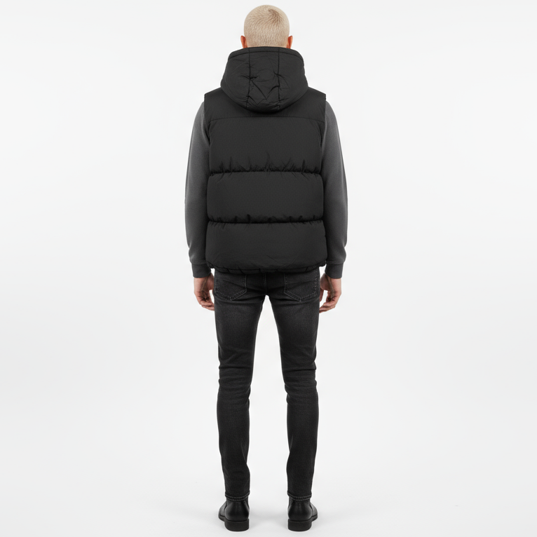 Men’s Two-Tone Quilted Sleeveless Gilet jacket